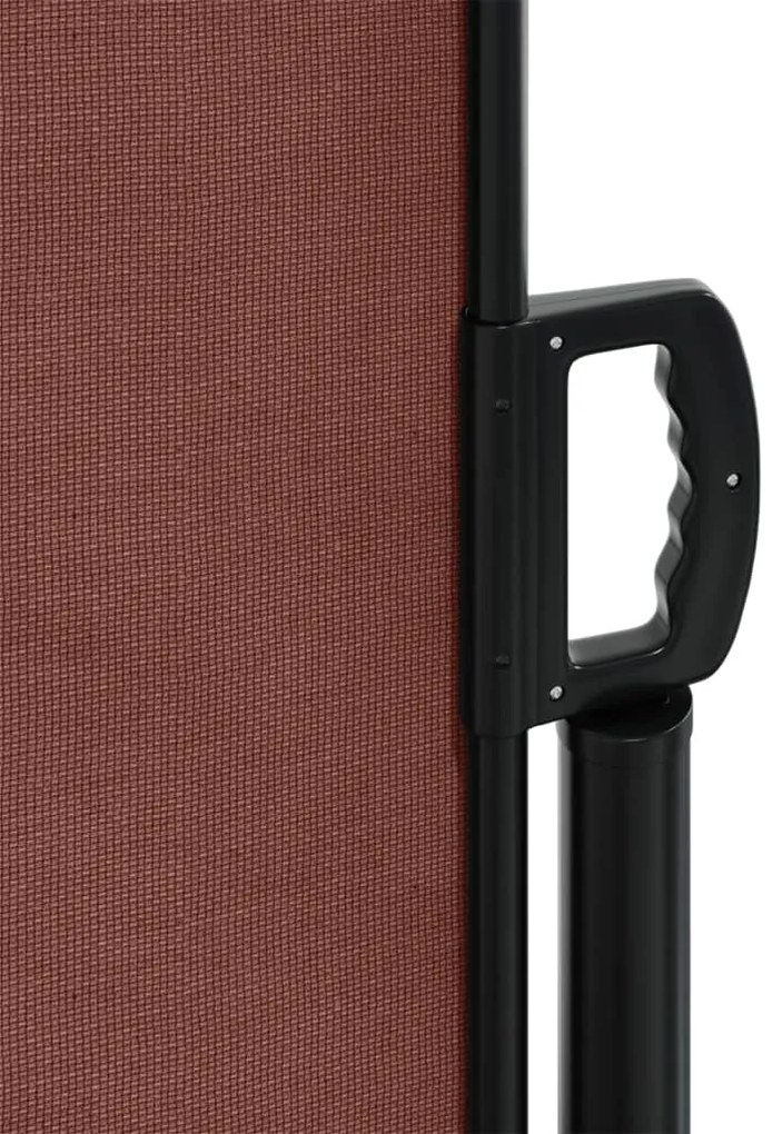 Toldo lateral retrátil 220x600 cm castanho