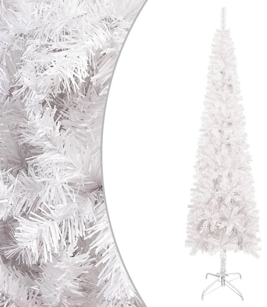 vidaXL Árvore de Natal fina 120 cm branco