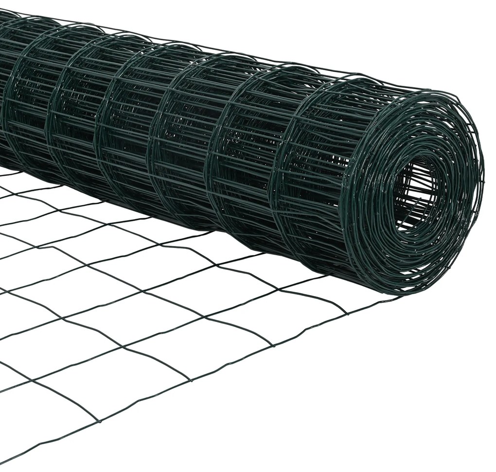 Cerca Euro com 13 Postes Flangeados 0.4x50 m Aço Galvanizado
