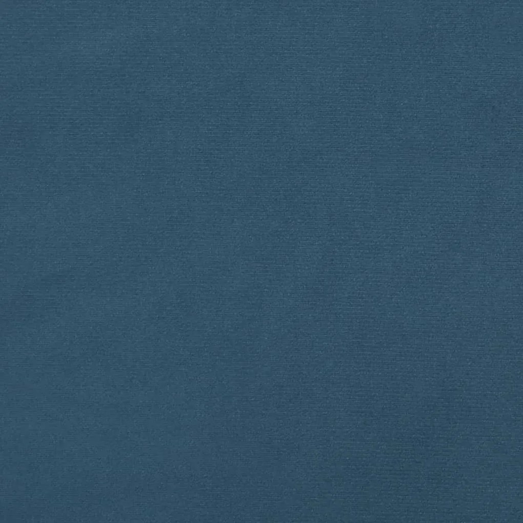 Colchão de molas ensacadas 90x190x20 cm veludo azul-escuro