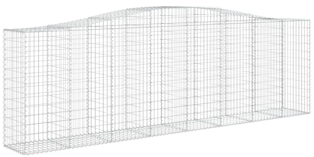 Cestos gabião arqueados 3pcs 400x50x120/140cm ferro galvanizado