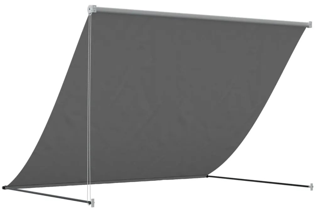 Toldo retrátil 200x150 cm tecido e aço antracite