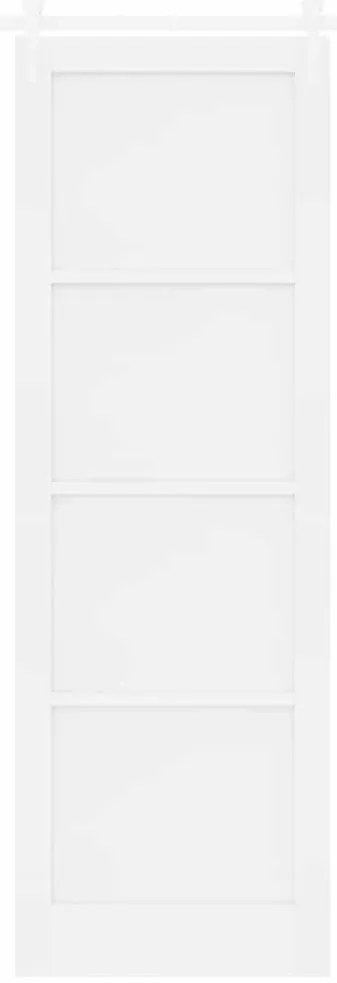 Porta de Correr com Conjunto de Hardware Branca 78x232 cm Madeira Maci