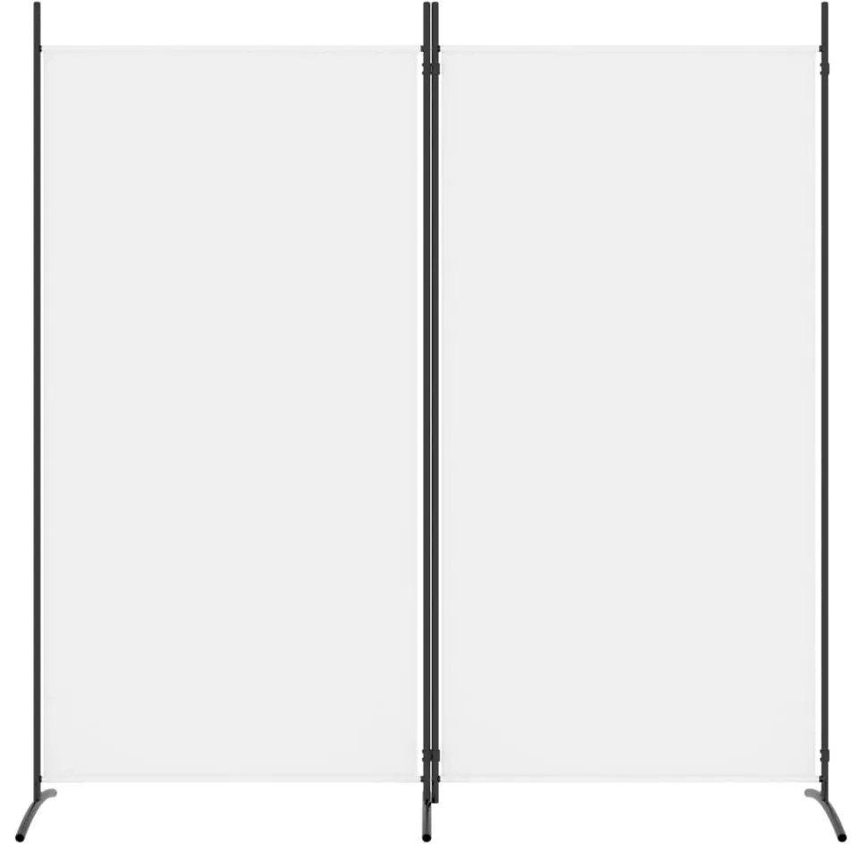 Divisória de quarto com 2 painéis 175x180 cm tecido branco