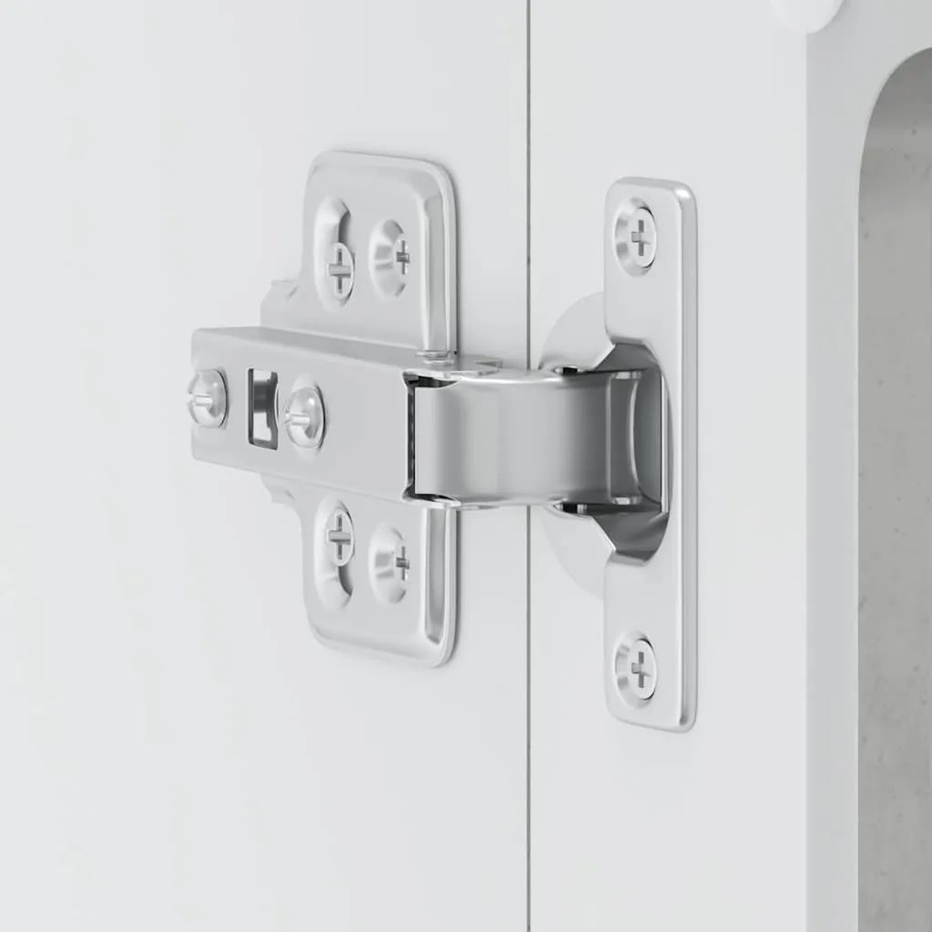 Armário de parede de cozinha porta vidro Lucca cinza cimento