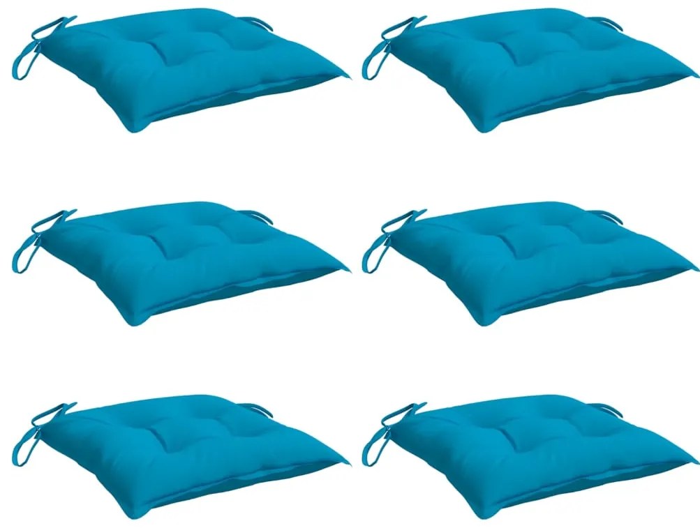 Almofadões p/ móveis de paletes 6 pcs tecido oxford azul-claro