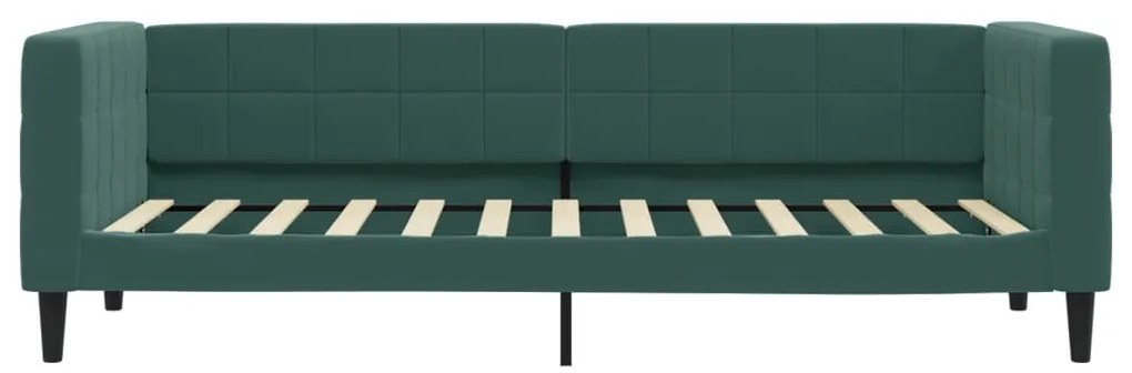 Sofá-cama 80x200 cm veludo verde-escuro