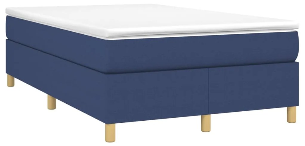 Estrutura de cama sem colchão 120x200 cm tecido azul