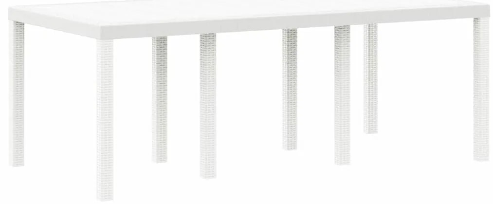 Conjunto de Jantar para Jardim 9 pcs Branco