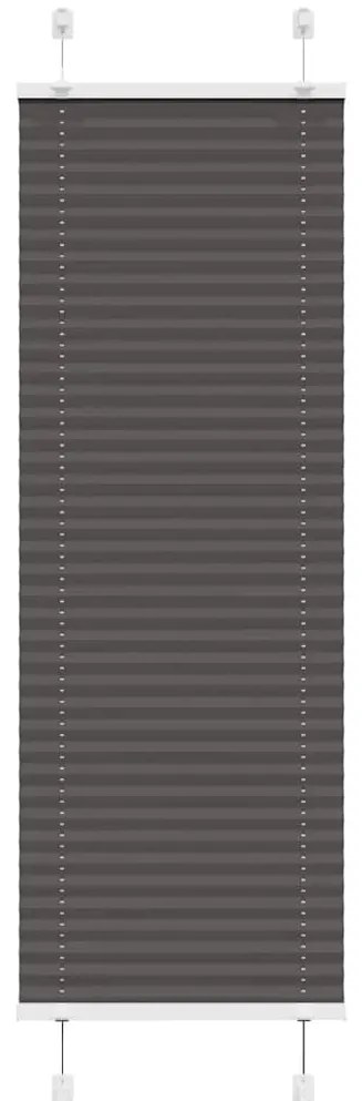 Preto Plissada Cega 40x150 cm Largura Tecido 39,4 cm Poliéster