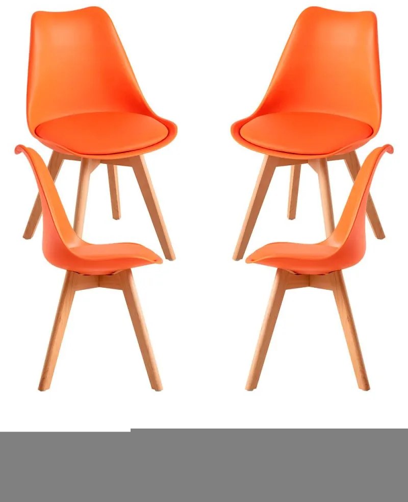 Pack 4 Cadeiras Synk Basic - Laranja