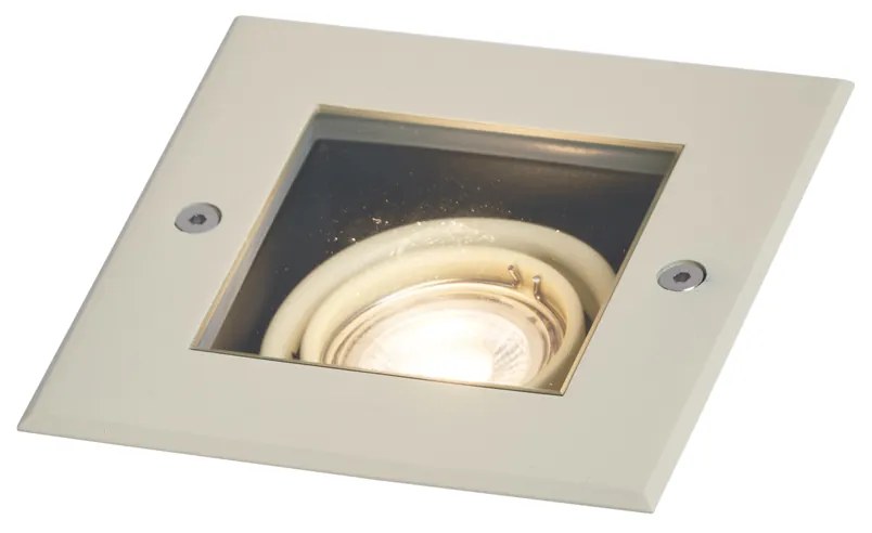 Foco de chão moderno bege-cinza GU10 50mm giratório e inclinável IP65 - Oneon Moderno
