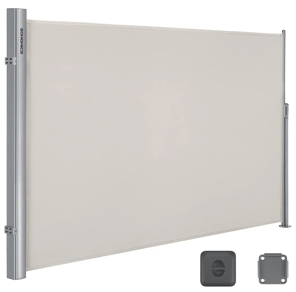Toldo lateral para varanda e terraço com proteção de privacidade | SONGMICS | cinzento | GSA185E.