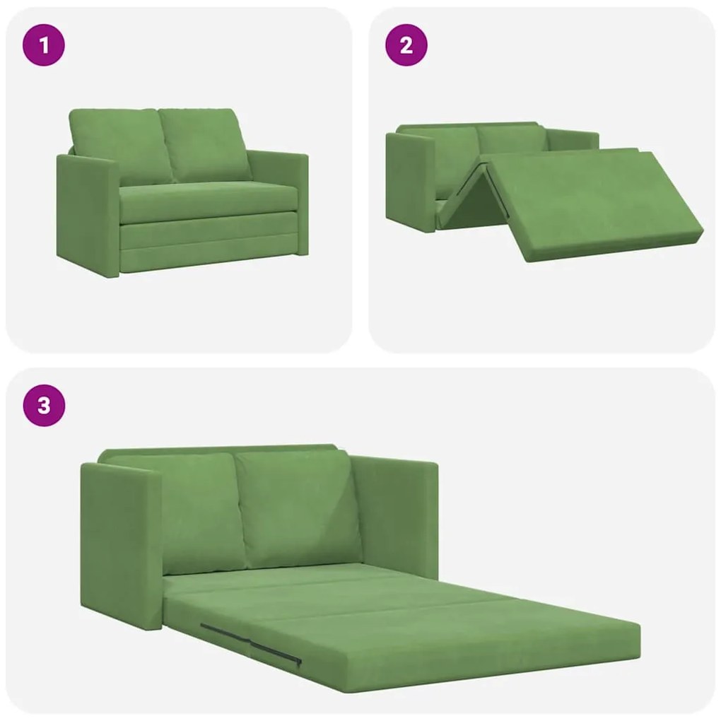 Sofá Loveseat Verde Claro Tecido, Madeira 2 Lugares Sofá Loveseat