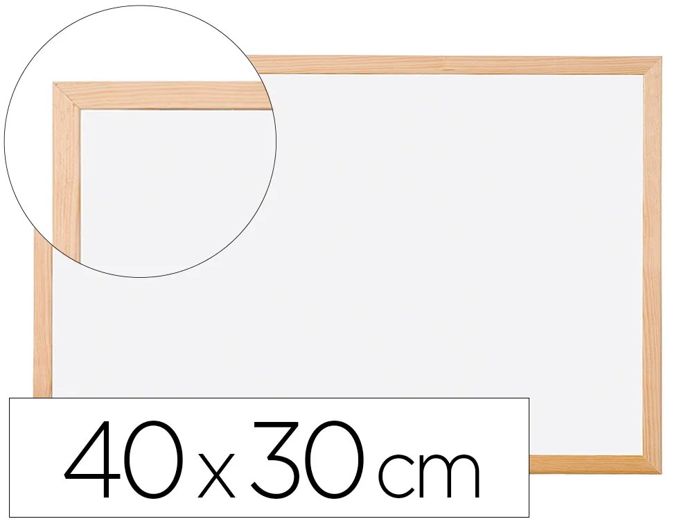 Quadro em Melamina Q-Connect C/ Caixilho em Madeira 400x300mm