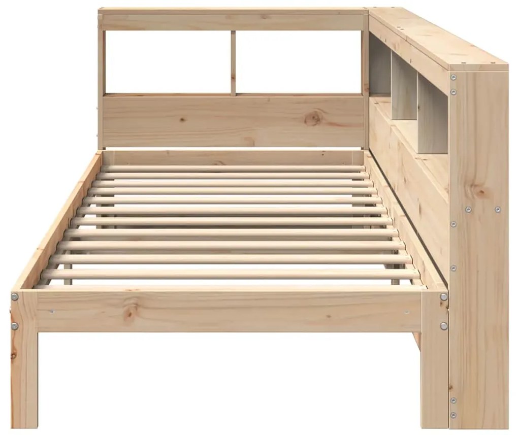 Cama com estante sem colchão 90x190 cm pinho maciço