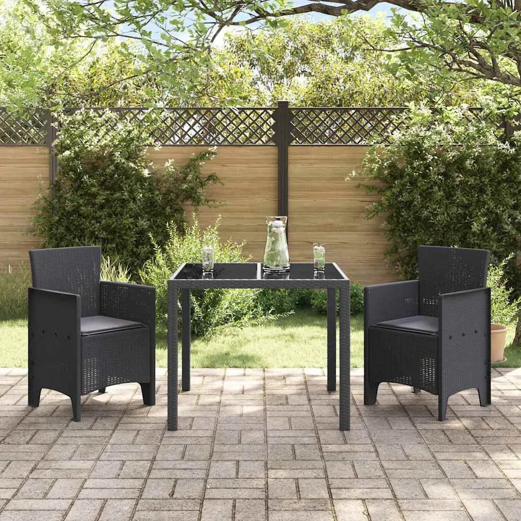 Cadeiras de Jardim com Almofadas 2 pcs Antracite