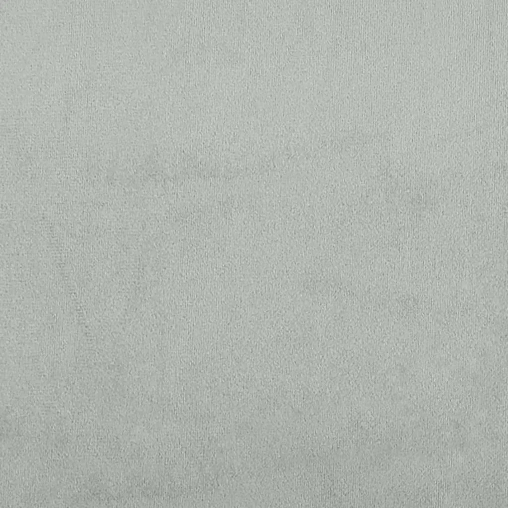 Sofá de 2 lugares 120 cm veludo cinzento-claro