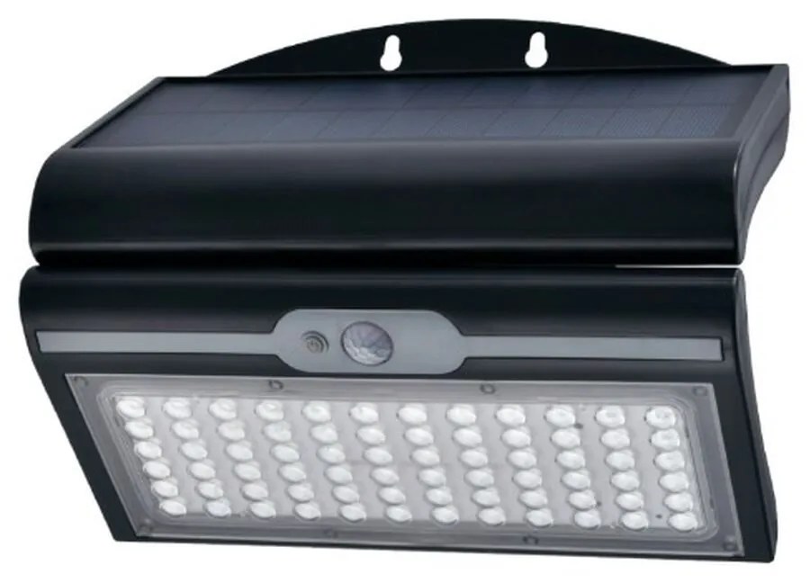 Luz de Parede EDM Sensor de Movimento Solar 6 W Preto (6500 K)