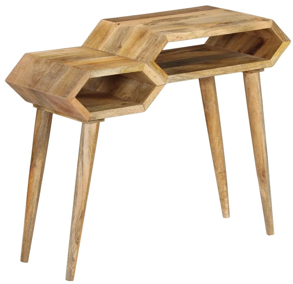 vidaXL Mesa consola madeira de mangueira maciça 90x35x76 cm