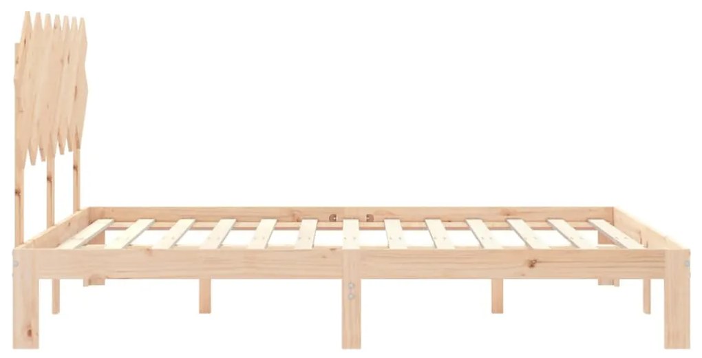 Cama sem colchão 140x200 cm madeira de pinho maciça