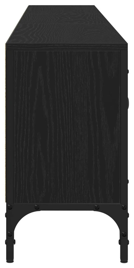 Armário para TV vidaXL com Gaveta Preto Carvalho 200x25x44 cm Madeira
