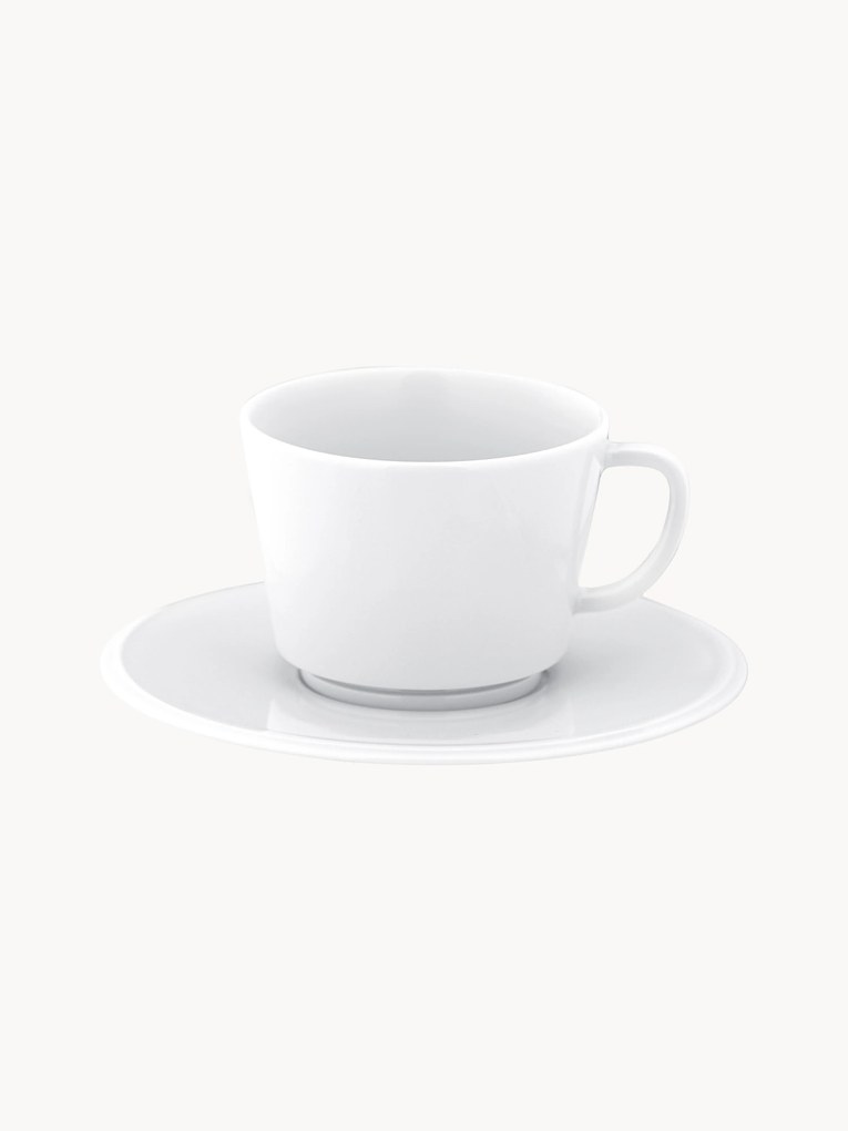 Chávenas de café com pires em porcelana artesanais Vitruv, 2 uni.