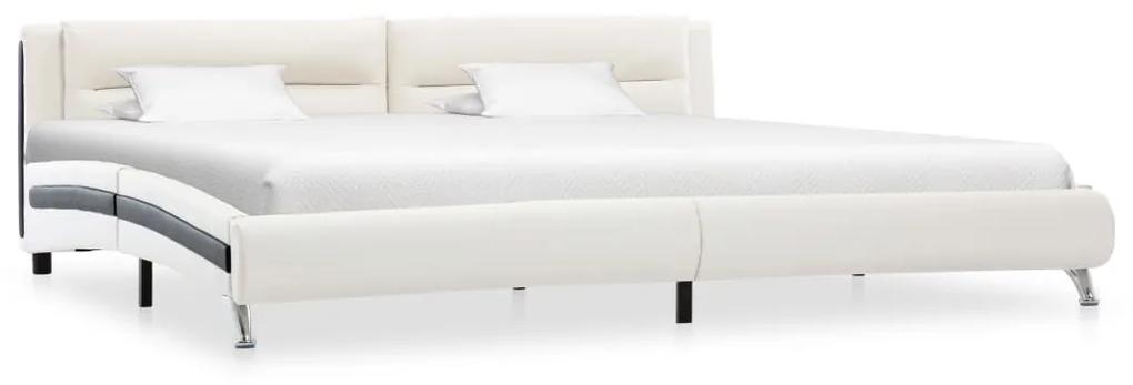 Estrutura de cama couro artificial 180x200 cm branco
