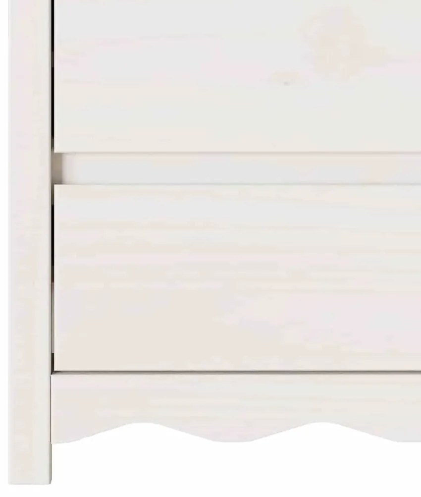 Cômoda vidaXL "DRAMMEN" Branca 76,5x40x91 cm Madeira Sólida de Pinho
