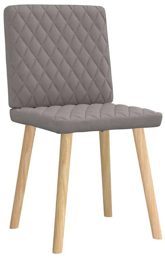 Cadeiras de jantar 2 pcs tecido cinzento-acastanhado