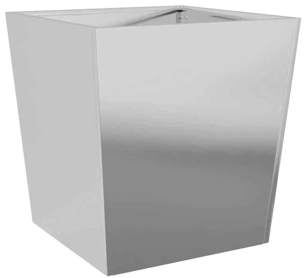 Vaso/floreira de jardim 2 pcs 50x50x50 cm aço galvanizado
