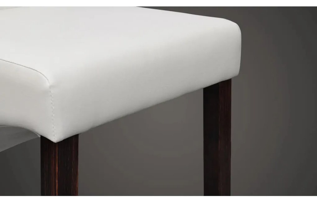Cadeiras de jantar 4 pcs couro artificial branco