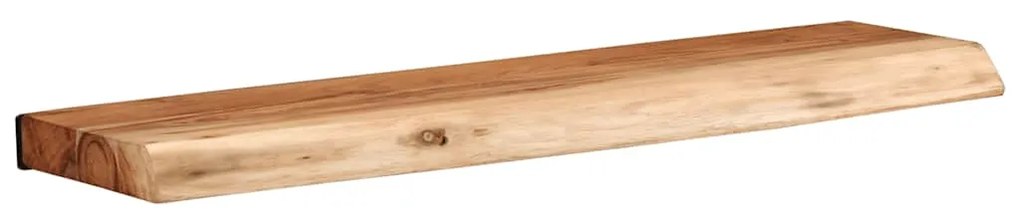 Prateleiras parede 2 pcs 60x20x3,5 cm madeira de acácia maciça