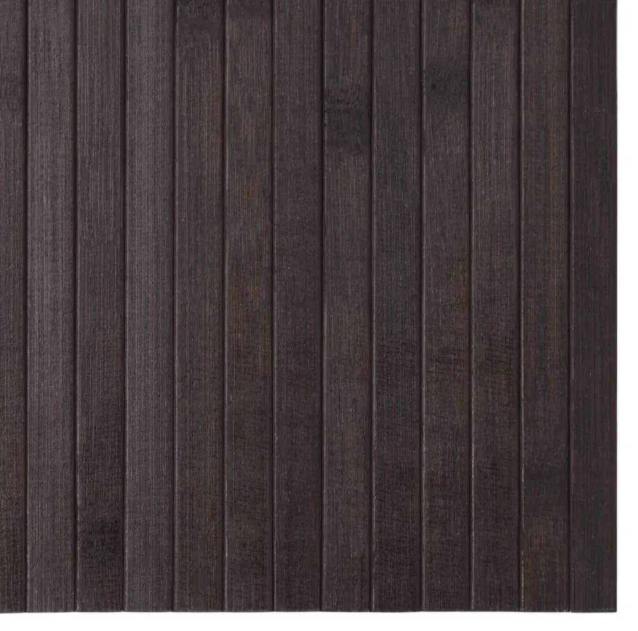 Tapete retangular 100x400 cm bambu castanho-escuro
