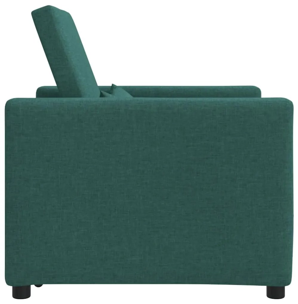 Sofá-Cama Conversível 3 em 1 Verde Escuro