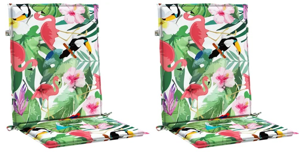 Almofadões para cadeira de encosto baixo 2 pcs tecido multicor