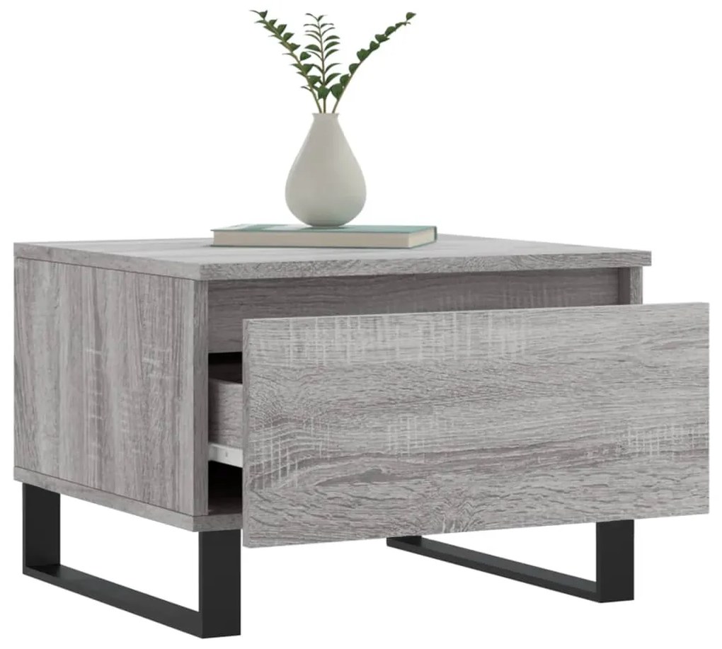 Mesas de centro 2 pcs 50x46x35cm deriv. madeira cinzento sonoma