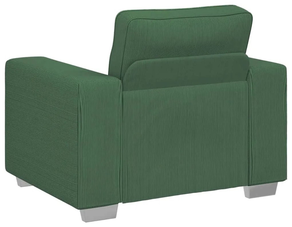 Poltrona 60 cm tecido corduroy verde selva