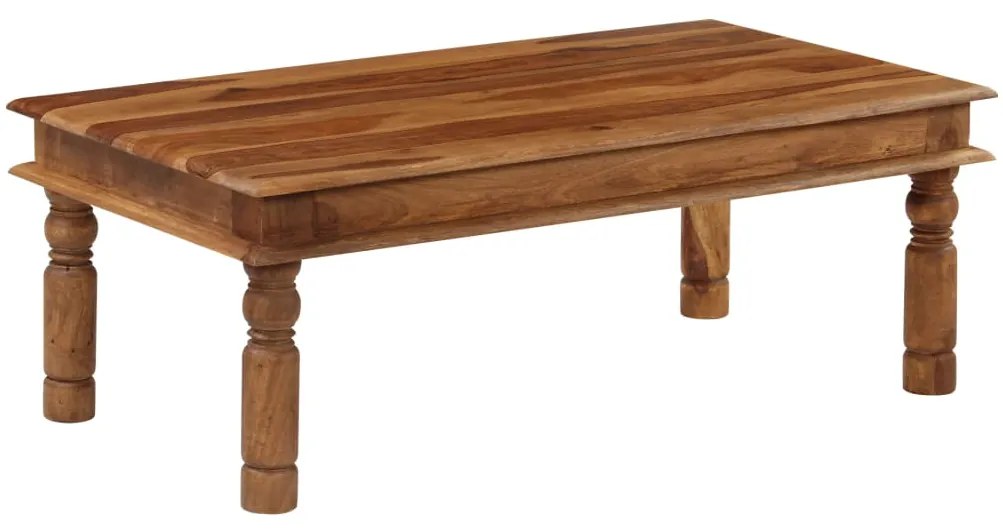 vidaXL Mesa de centro em madeira de acácia maciça 110x60x40 cm