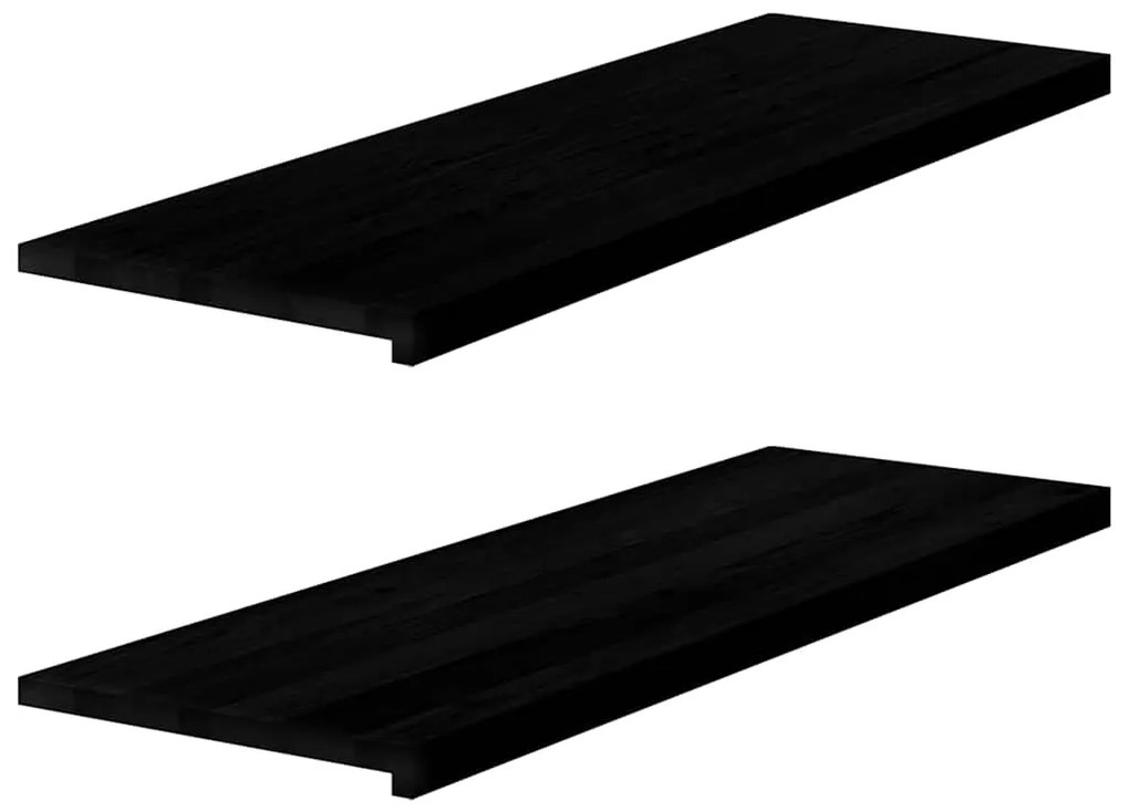 vidaXL Soleiras da janela 2 pcs 120x40x2 cm carvalho castanho-escuro