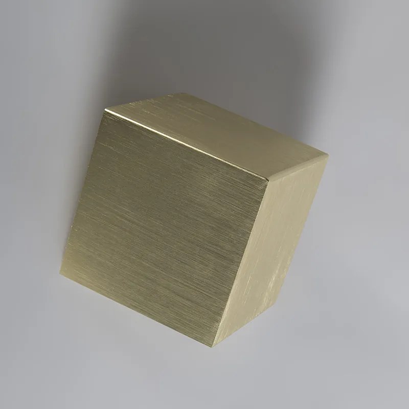 Conjunto de 2 Apliques de Parede Modernos Dourados - Cube
