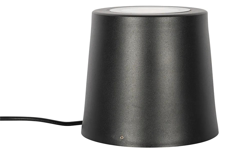 Projetores de jardim moderno preto redondo IP65 AR111 - Lennard