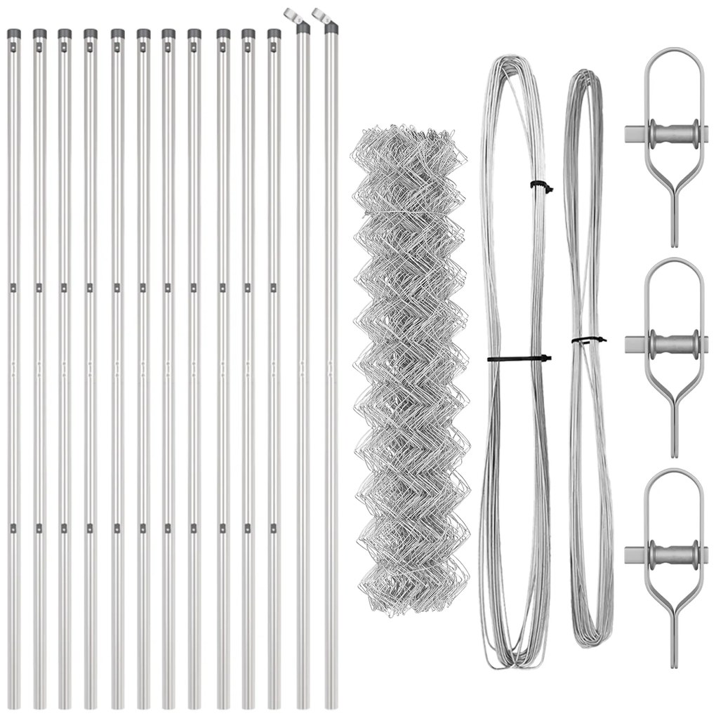 Cerca de Cadeado Conjunto de 2 Aço Galvanizado 25 x 1 m Durável