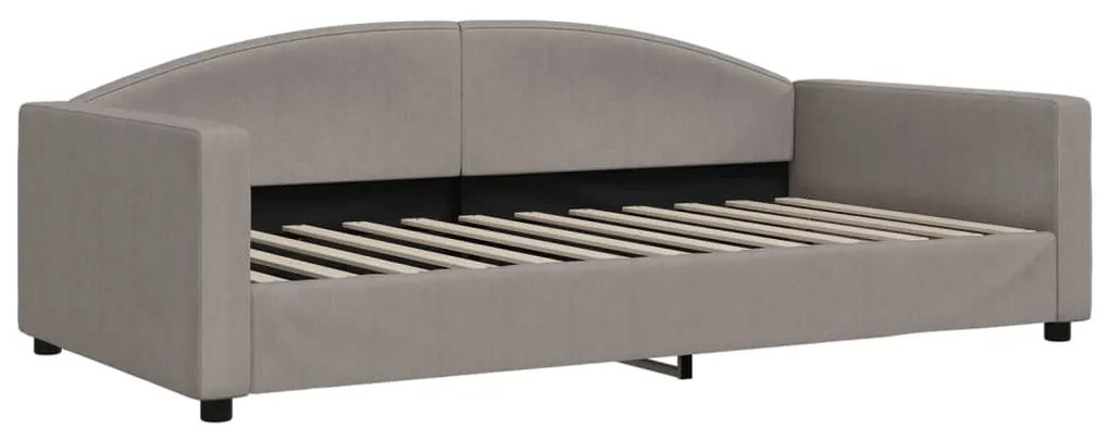 Sofá-cama com colchão 100x200 cm tecido cinzento-acastanhado