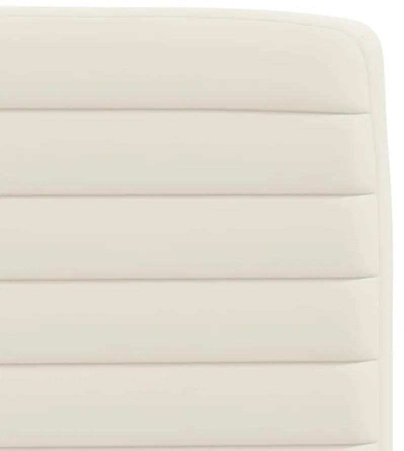 Cadeiras de jantar 2 pcs veludo cor creme