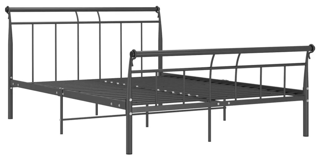 Estrutura de cama 140x200 cm metal preto