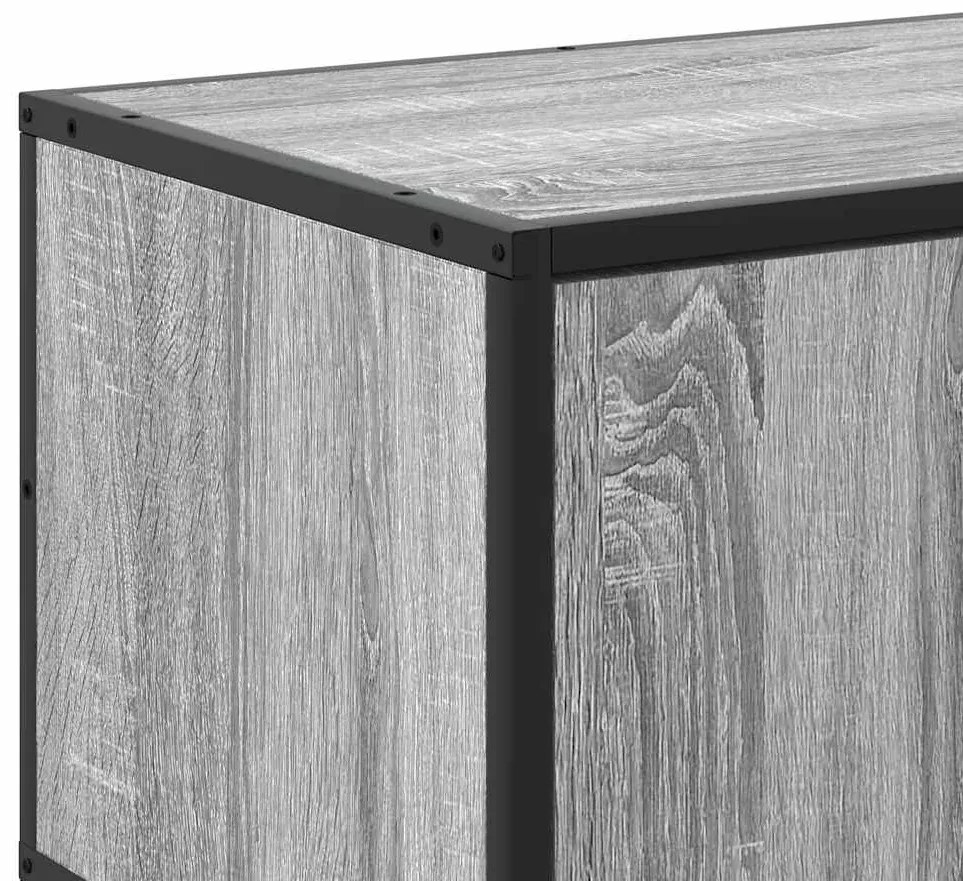 Móvel p/ TV 100x35x50cm derivados madeira/metal cinzento sonoma
