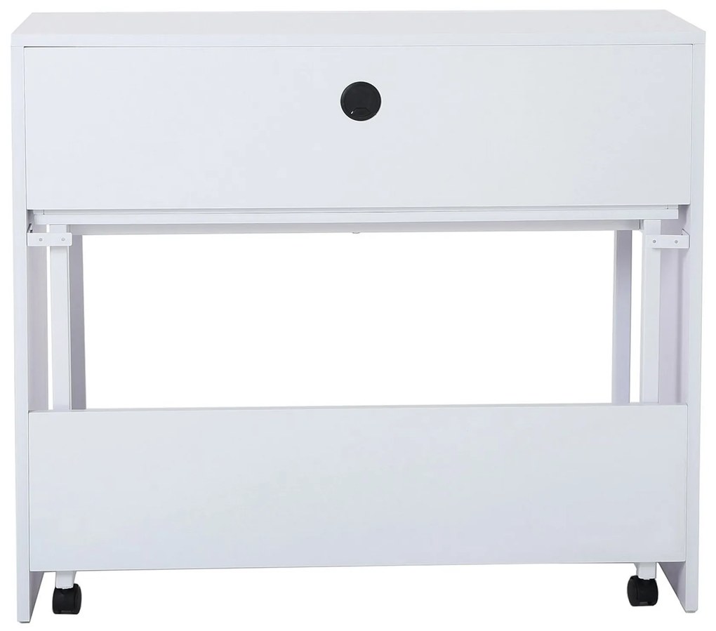 Mesas de Computador HOMCOM Branco Madeira 100x36x88cm