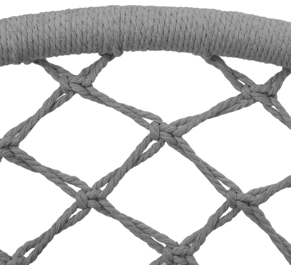Cadeira de baloiço em rede 80 cm cinzento