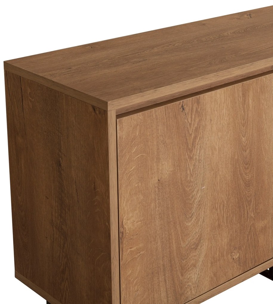 Conjunto de Mobiliário de Sala Laxus – Nogueira/Preto – 90x39x40 cm